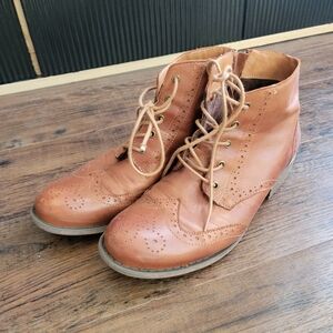 Miz Mooz Leather Zip Booties